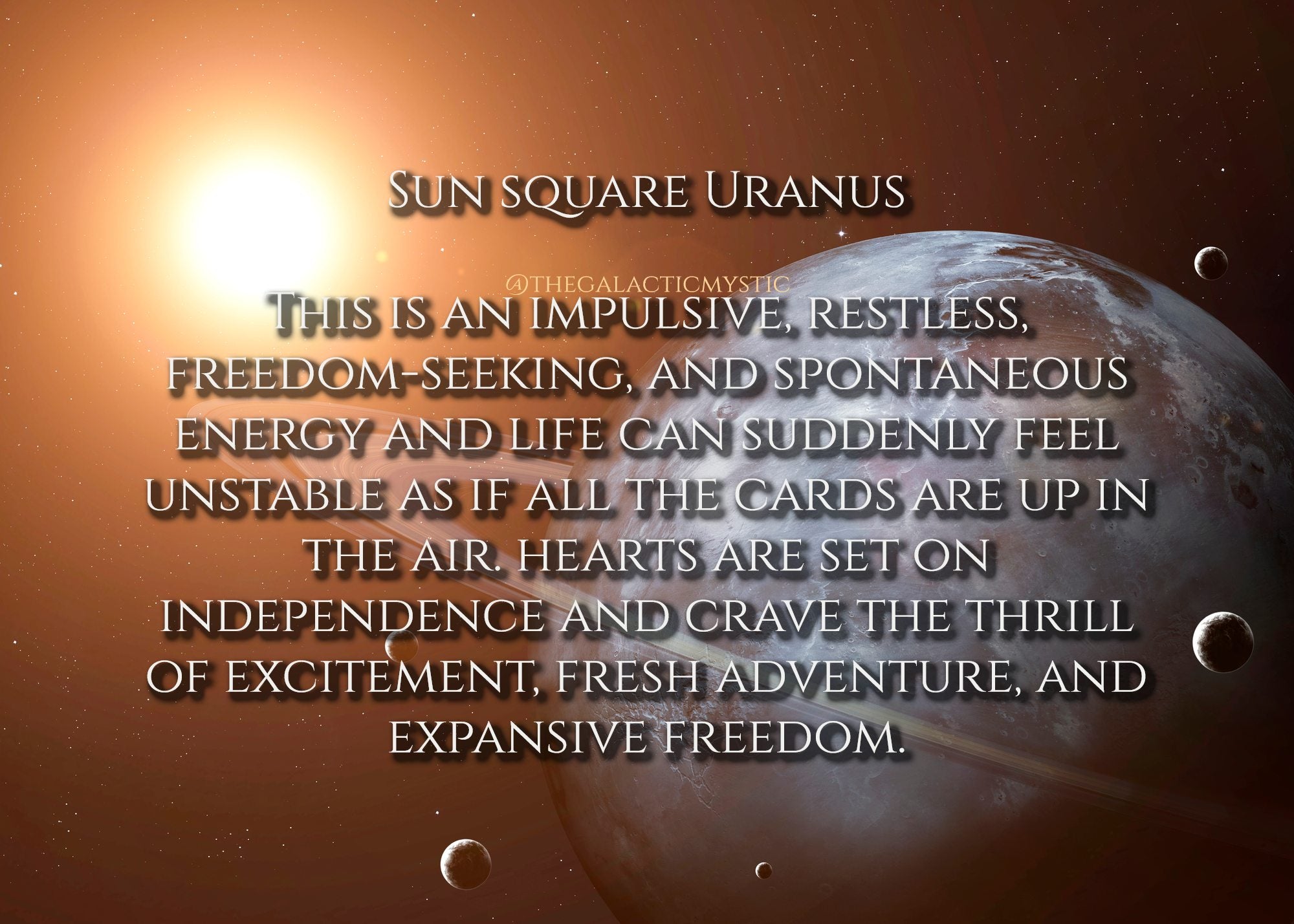 Dealing with Sun Square Uranus: How to Handle the Chaos