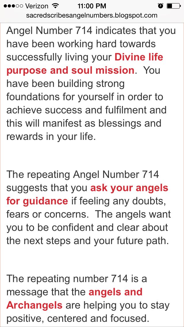 Angel numbers 714 - what does it mean when you keep seeing this number?