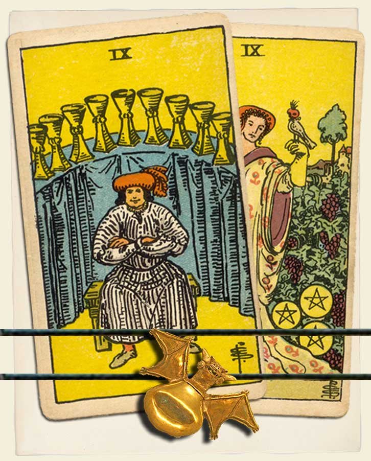 Tarot Combo: 9 of Pentacles and 9 of Cups, Good or Bad News?