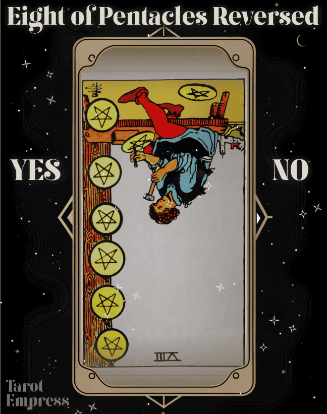 How to Interpret 8 of Pentacles Reversed as Feelings? Get the Answers Here!